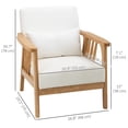 thumbnail image 3 of HOMCOM Fauteuils d'Appoint avec Oreiller, Siège et Dossier Rembourrés, Fauteuil, 3 of 10