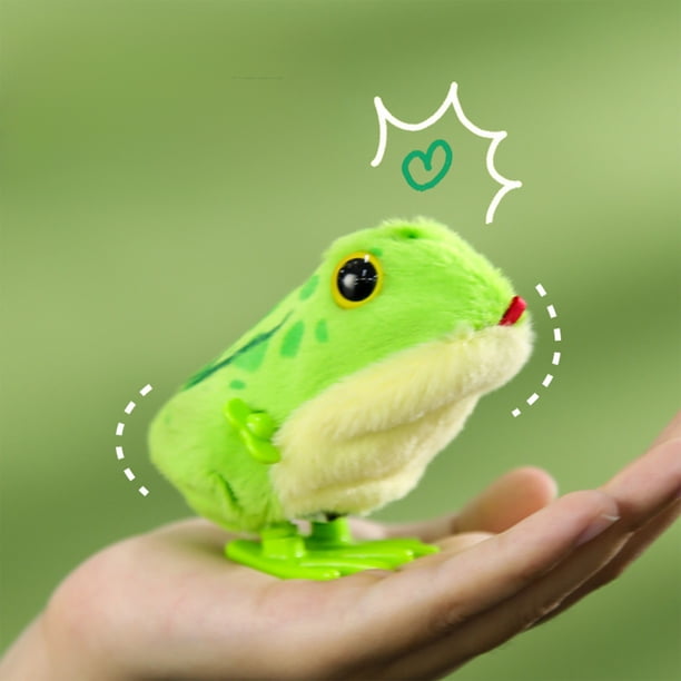 Grenouille Mécanique Sauteuse – Jouet Nostalgique En Plastique – Pour Enfant Et Adulte – 1 Pièce Verte