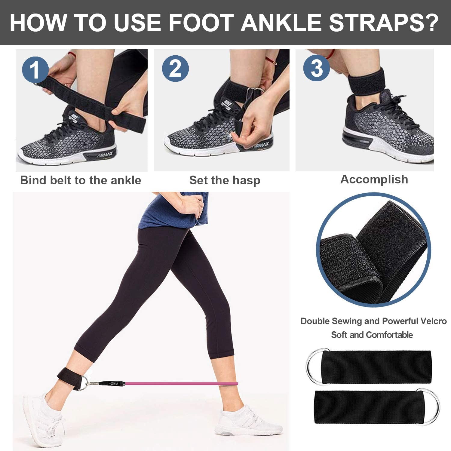 Exercise Resistance Bands Set for Women, Home Gym Fitness Workout Bands 11PCS with Fitness Tubes, Foam Handles, Ankle Straps, Door Anchor, Carrying Pouch for Yoga, Physical Therapy, Up To 100 Lbs