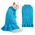 thumbnail image 2 of 2025 Turtleneck Warm Elegant Rope Pet Clothes For Large Dogs Pet Sweater Stretch Knit Pet Clothes For Small Dogs Female Ruffled Sweater Dress, 2 of 9