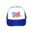 thumbnail image 1 of Trucker Mesh Vent Snapback Hat, USA Billowing Flag 3D Patch Royal Blue, 1 of 1