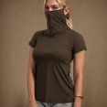thumbnail image 2 of BiZtdJrK Chandails de Bain de Protection Solaire pour Femmes Été Plage Maillot Dermoprotecteur Chandail Séchage Rapide Manches Courtes Plein Air Randonnée Hauts Brun m Cadeaux pour Hommes, 2 of 8