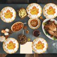 thumbnail image 4 of Thanksgiving Paper Plates 10 Packs Thanksgiving Halloween 7 Inch Turkey Maple Leaf Letters Disposable Paper Plates for Dinner Parties Portable and Excellent Material Thanksgiving Plates Disposable, 4 of 6