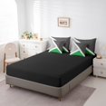 thumbnail image 4 of YST Green And Gray Geometric Triangle 7-Piece Comforter Set, King, Rustic Home Room Decor, Patchwork Geometry, 4 of 5