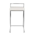 thumbnail image 3 of Heavenly Collection Black PU Stool with Stainless Steel Frame SET OF 3, 3 of 5
