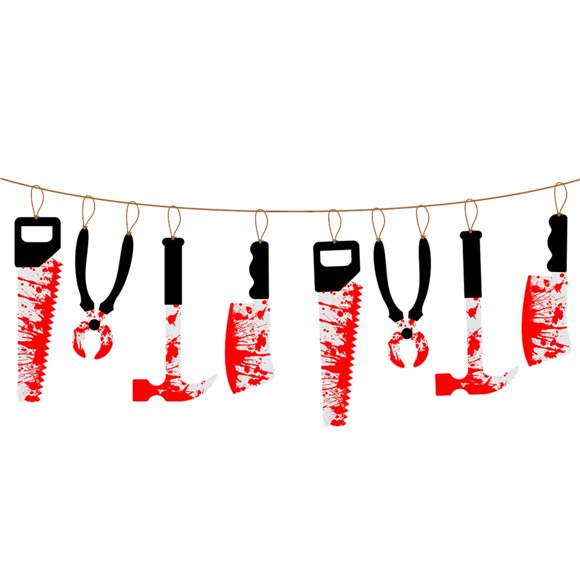 Yhmxh Décorations d'Halloween Décorations d'Halloween-Halloween Banner Guirlande avec Enseigne Extérieur Intérieur Déco Maison pour Manteau Cheminée Décorations de Fête à Thème d'Halloween Fournitures the Banners