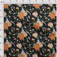 thumbnail image 4 of oneOone Viscose Chiffon Black Fabric Asian Chinese Dress Material Fabric Print Fabric By The Yard 42 Inch Wide, 4 of 4