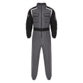 thumbnail image 3 of Aislor Salopette pour Homme Mécanicien Halloween Pilote de Course Pompier Cosplay Combinaison Fermeture Éclair devant Combinaisons Gris TG, 3 of 4