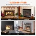 thumbnail image 3 of KFFKFF Single Panel Fireplace Screen, Robust Iron Mesh, 38.6"(L) x29.8"(H) Spark Protection, Easy Set-Up, Independent Fire Barrier Grid for Contemporary Living Room Home Decoration, 3 of 9