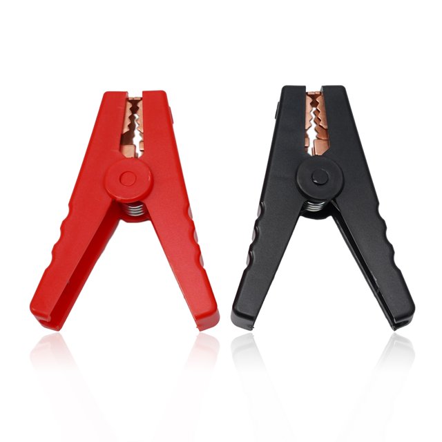 2pcs Large 100A Crocodile Alligator Clips Car Battery Chargers Insulated Clamp