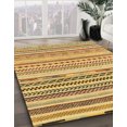 thumbnail image 2 of Ahgly Company Tapis d'Intérieur Carrés Abstraits Rouges Abstraits pour Aire, 5 Pieds Carré, 2 of 6