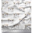 thumbnail image 1 of Soimoi Cotton Duck Fabric Labrador Dog Print Sewing Fabric Yard 56 Inch Wide, 1 of 3