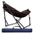 thumbnail image 1 of Tranquillo Hamac Double avec Support Inclus pour 2 Personnes / Support de Hamac Pliable Capacité de 600 Lb Étui Portable - Maison, Extérieur, Camping, Brun, 1 of 12