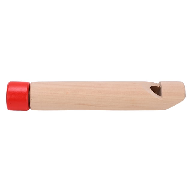 Wood Slide Whistle, Lightweight Water Based Paint Wooden Push Pull Flute For Children For Vocal Training Red Handle