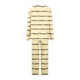 thumbnail image 5 of Timegard Ensembles de Pyjamas pour Femmes 2 Pcs à Rayures Manches Longues Col en V Haut Froncé et Pantalon Tenues de Pjs d'Automne, 5 of 5