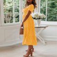 thumbnail image 5 of Ketyyh-chn99 Robes Femmes Jupes pour Femmes Vêtements Combinaisons Manches à Volants Shorts Robe Mini Jaune,P, 5 of 5