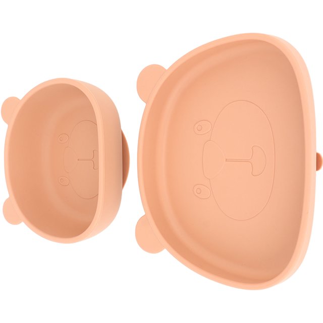 4pcs Kids Dinnerware Set Toddler Utensils and Toddler Plates Panda Shape Plate