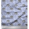 thumbnail image 1 of Soimoi Green Georgette Viscose Fabric Palm Tree & Sunset Beach Print Fabric by the Yard 42 Inch Wide, 1 of 3