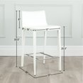 thumbnail image 2 of Hilton Tabouret de Comptoir Moderne Enveloppé de Cuir avec Cadre en Acier, 2 of 4