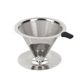 thumbnail image 1 of HLONK Stainless Steel Pour Over Coffee Dripper Double Layer Mesh Filter Cup Stand Home Office Use Coffee Dripper Stainless Mesh Filter Cup, 1 of 9