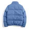 thumbnail image 4 of IROINID Women's Puffer Jacket Long Sleeve Solid Color Stand Collar Outwear, Loose Paras Windproof Padded Clothes Jacket, 4 of 5