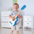 thumbnail image 3 of Hape E0601 Flame First Kids Wooden Toy Guitar Ukelele Musical Instrument, Blue, 3 of 5