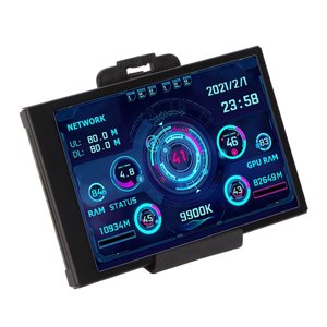 PC Affichage panneau de capteur, protection confortable des yeux 3.5in IPS Moniteur informatique Temp 360° Interrupteur horizontal vertical d'écran pour CPU Pour PC étui