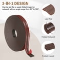 thumbnail image 3 of Uxcell Protector 0.8"x29.5 ft Self Adhesive Guard Brown for Wall Table Floor, 3 of 5