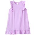 thumbnail image 3 of RXIRUCGD 2025 Vêtements d'Été pour Enfants Robe d'Été Unie Fine avec Volants Sans Manches Col Rond pour Enfants, 3 of 7