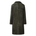 thumbnail image 4 of Innerwin Manteau en Polaire Duveteuse pour Femmes, Veste Mi-Longue à Col Rabattu, Vert Armée TG, 4 of 6