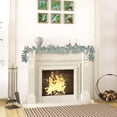 thumbnail image 4 of Flexible Flocked Lamb's Ear Leaf Vine Garland for Wreath Making, Spring Home Decor & Money Leaf Wall Hanging, Bendable Rattan Decoration, 4 of 6