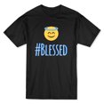 thumbnail image 1 of #Blessed Good Emoji Men's Black T-shirt, 1 of 1