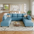 thumbnail image 1 of LLappuil Modular Sectional Sofa, 8 Seat Modular Sectional Sofa with Storage, Faux Leather Waterproof Sofa for Living Room, 1 of 8