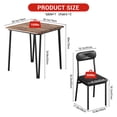 thumbnail image 3 of PIONEERWORKS 2025 New Dining Table Set for 2, 3 Piece Kitchen Table with 2 Upholstered Chairs for Kitchen Room and Small Spaces, 3 of 10