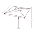 thumbnail image 2 of CorLiving 6.5ft x 6.5ft Square Tilting Outdoor Market Umbrella with Steel Frame and Durable Canopy, Cobalt Blue, 2 of 8