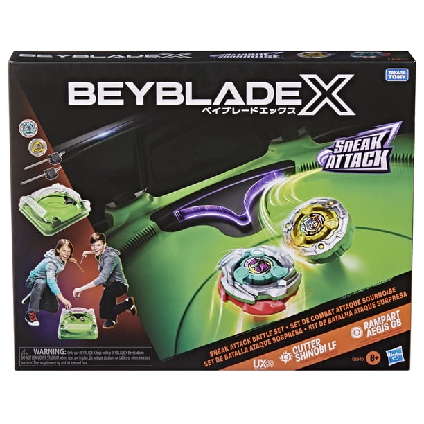 【海外限定】ベイブレードX SNEAK ATTACK BATTLE SET Beyblade X Sneak Attack Battling Top Set with Green Beystadium