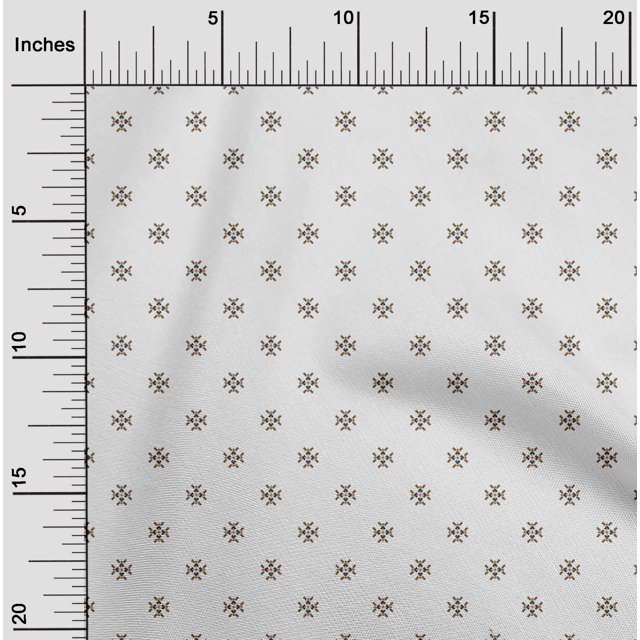 oneOone Cotton Flex Olive Green Fabric Diamond Shape Small Craft Projects Decor Fabric Printed By The Yard 40 Inch Wide