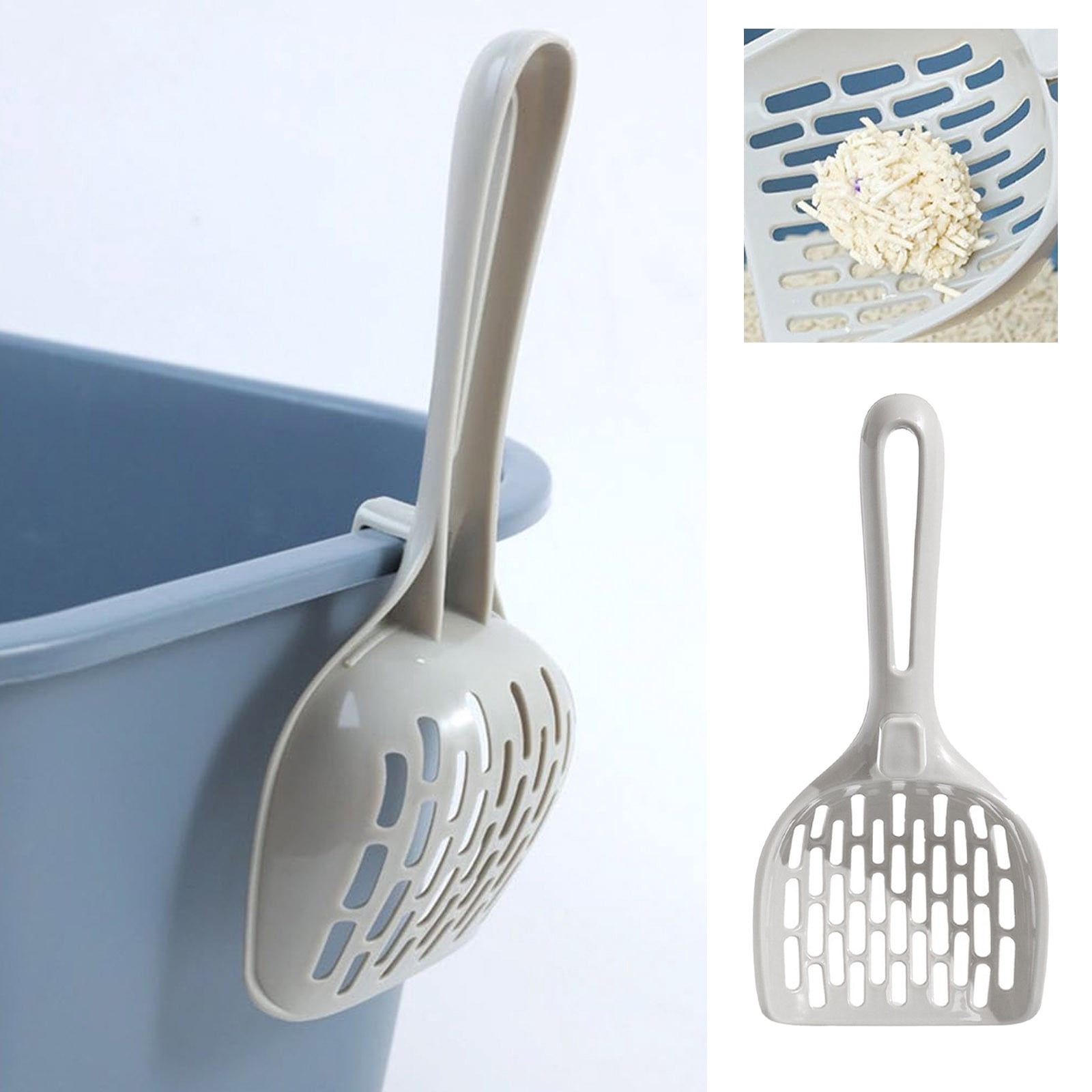 Cat Litter with Holder Deep Shovel Design Ergonomic Handle Durable Construction for Hassle- Litter