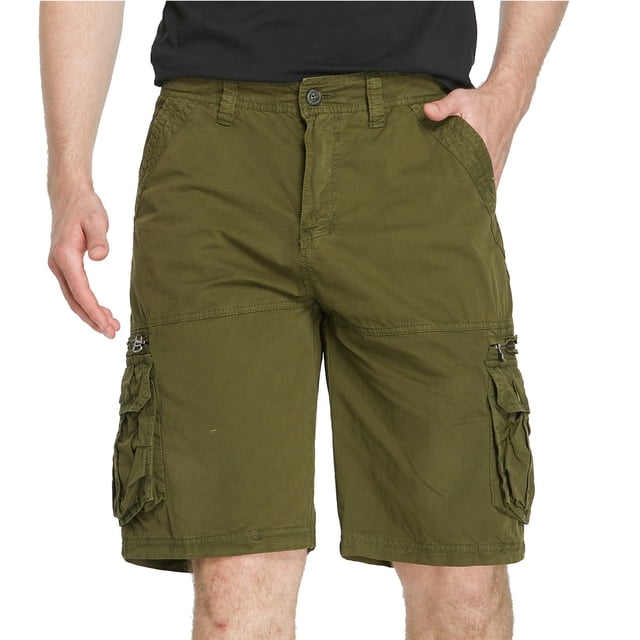 Besolor Shorts Cargo pour Hommes Décontractés Amples à Fermeture Éclair Jambe Droite Shorts d'Extérieur de Randonnée et d'Entraînement avec Multiples Poches