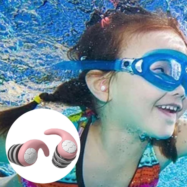 Bouchons d'Oreilles en Silicone Réutilisables pour Enfants, Activités Aquatiques, Natation, Surf, Douche et Sommeil