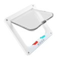 thumbnail image 1 of Porte Rabattable pour Chat, Déflecteur Transparent Blanc Verrouillable Intérieur Extérieur pour Fenêtre, 1 of 7