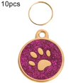 thumbnail image 2 of 10Pcs Pet Dog Cat ID Tag  Claw Engraved Collar Pendant Key Holder Bag Decor, 2 of 10