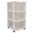 thumbnail image 1 of Gracious Living 3 Drawer Cart White with Clear Drawers, 1 of 9