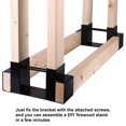 thumbnail image 3 of Firewood Holder Outdoor, Durable Wearable Convenient Practical Easy Installation Widely Applicable Firewood Rack  for Home for Courtyard for Backyard, 3 of 7