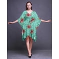 thumbnail image 4 of Bimba Fleur Femme Courte Plage Caftan Tenue de Plage Bikini Couvre-Maillot Robe Midi-4x-5x, 4 of 5