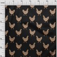 thumbnail image 3 of oneOone Polyester Spandex Black Fabric Rooster Cock Craft Projects Decor Fabric Printed By The Yard 56 Inch Wide, 3 of 4