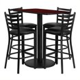 thumbnail image 1 of Flash Furniture 24X42 Laminate Bar Table Set In Mahogany Top Black Vinyl Seat, 1 of 4