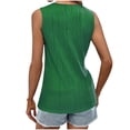 thumbnail image 4 of AherBiu Camisoles de Sortie pour Femmes Sans Manches à Col Rond Camisole d'Été Décontractée Mode Débardeurs Plissés, 4 of 4
