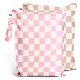 thumbnail image 1 of Tiny Twinkle - Wet Bag 2 Pack - Checkers Pink/Beige, 1 of 5