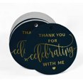 thumbnail image 2 of Inkdotpot Gold Foil Paper Hang Tags Thank You For Celebrating With Me Birthday Favor Tags 50 Pieces, 2 of 6